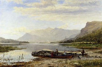 Lake Pond Waterfall Painting - Derwentwater From Ladore landscape Benjamin Williams Leader